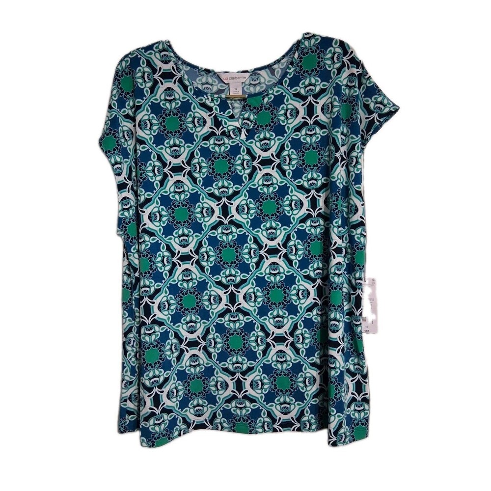 NWT Women's Liz Claiborne Scoop Neck Dolman Top Size 1X A10